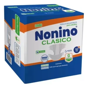Pañales para Adultos – Nonino – Clásico Anatómico Elastizado G – 16 U