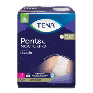 Ropa Interior Descartable – Tena Pants Nocturno – Talle L (Grande) – 8 U