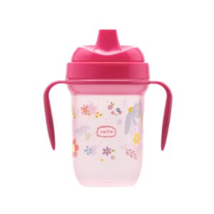 Vaita – Vaso Pico Duro Ancho – Rosa – Doble Válvula Antiderrame Y Asas