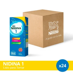 Leche – Nidina 1 – PACK x 24u – Líquida Bebible – 200 ml