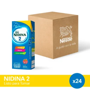 Leche – Nidina 2 – PACK x 24u – Líquida Bebible – 200 ml